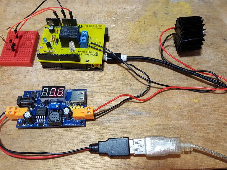 Photosensitive (LDR) and Relay Shield with Visuino