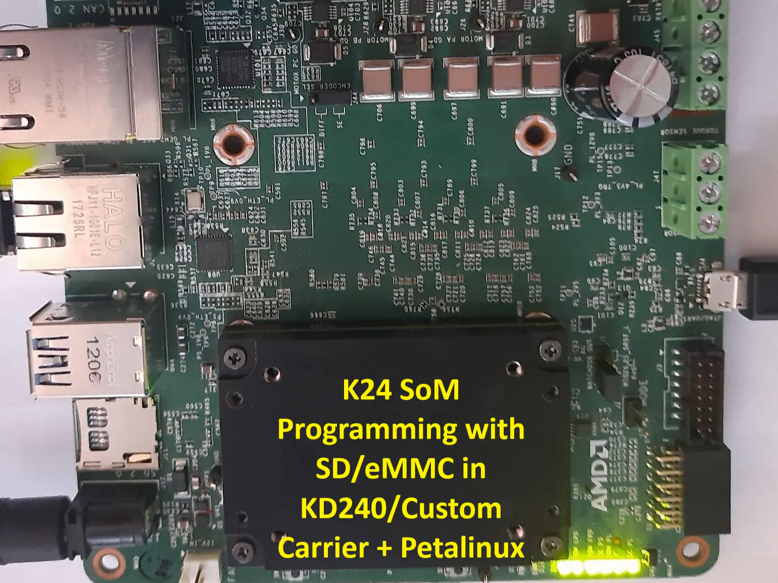 K24 SoM eMMC/SD Programming with KD240 and Custom Carrier