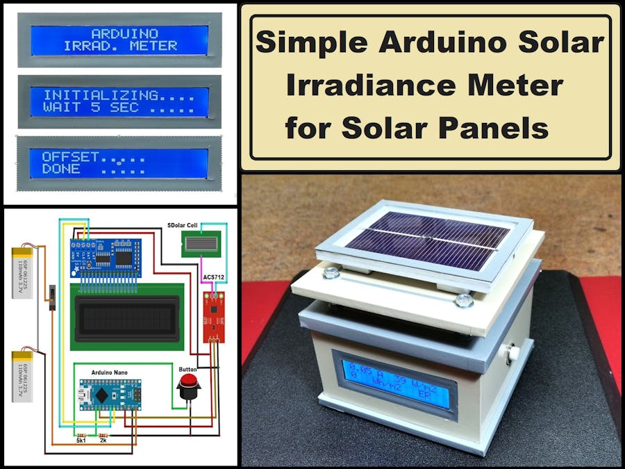 Simple Arduino Solar Radiation Meter for Solar Panels