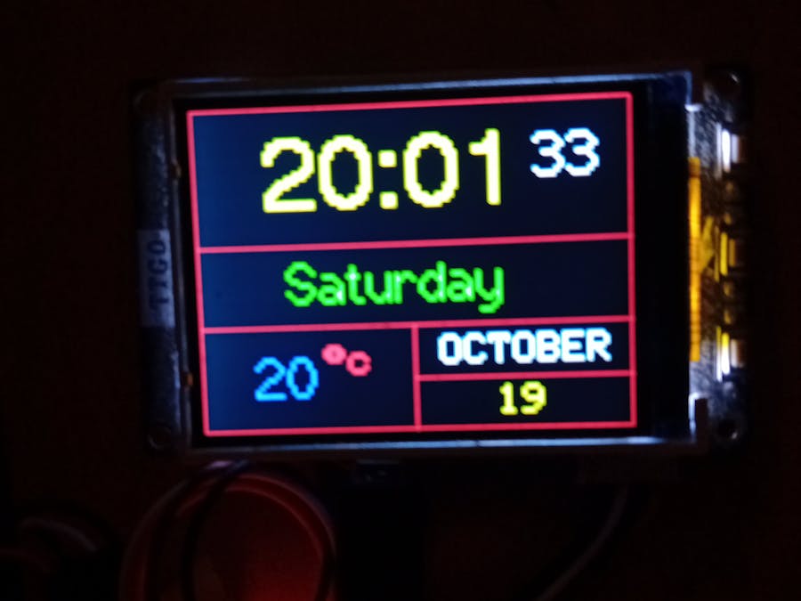 TTGO T4 BLE Clock Project