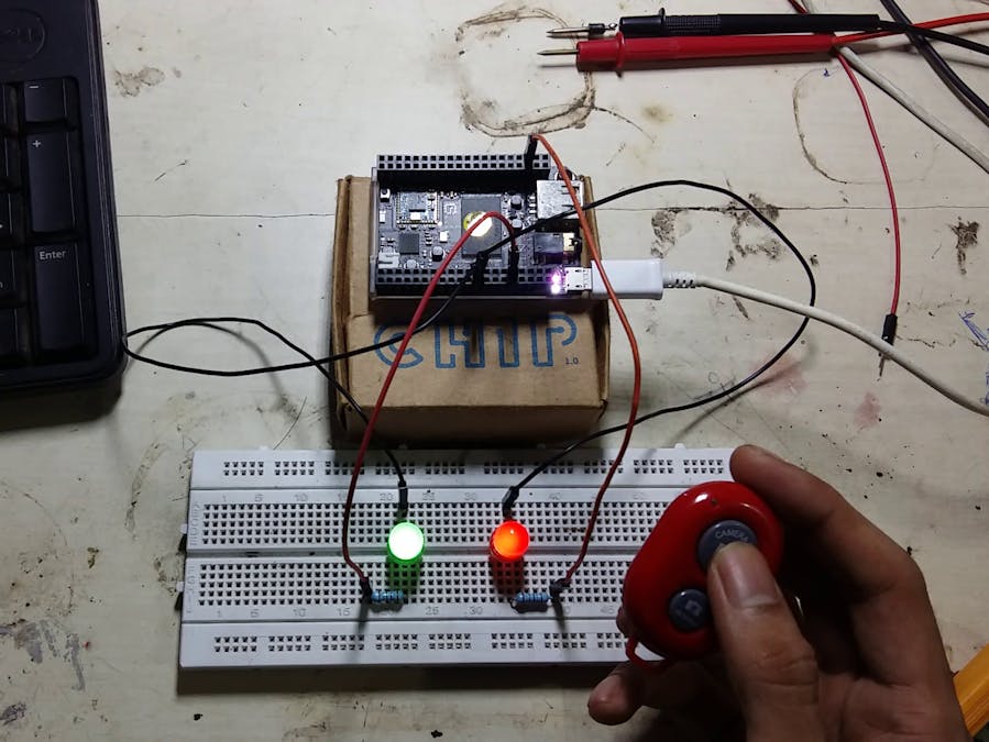 Selfie Hack: Control LEDs Using Selfie Bluetooth Remote