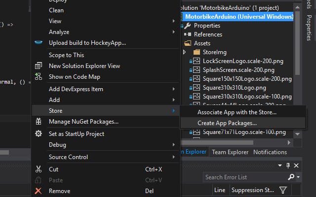 Create Application Package from Visual Studio