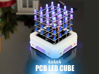 4x4x4 PCB LED CUBE