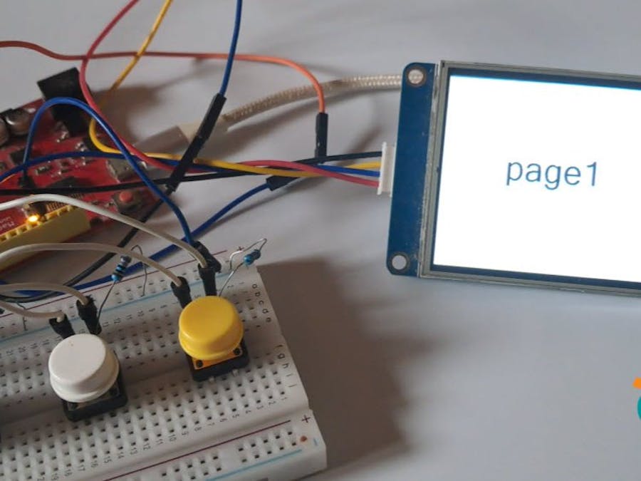 Nextion Display Page Change With Arduino and Visuino