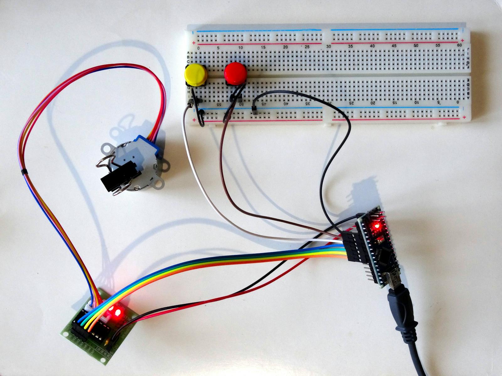 Arduino Nano And Visuino Control Stepper Motor With Buttons