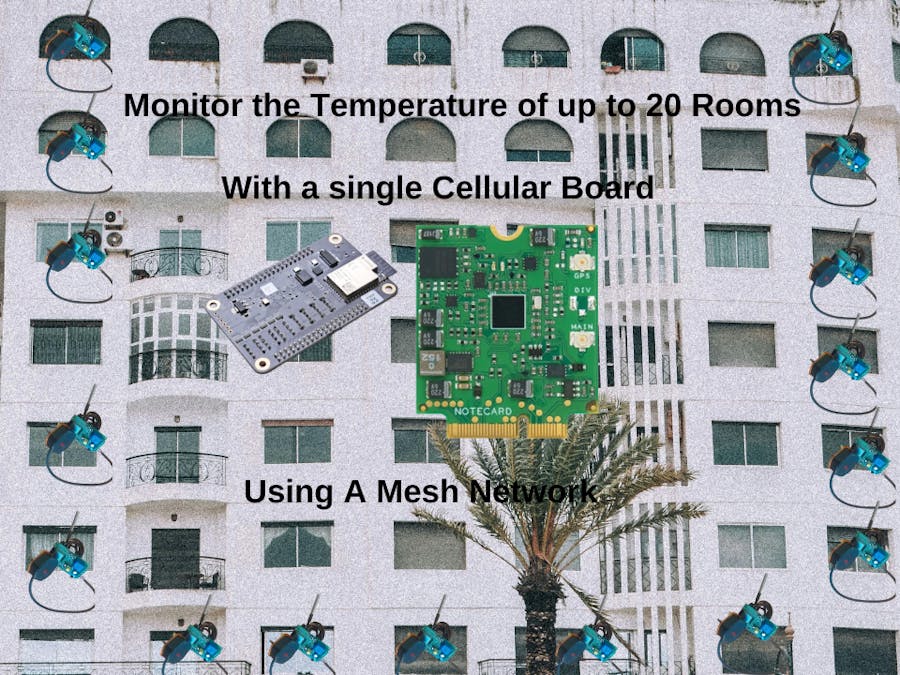 Blues Remote Temperature Monitoring System using Blynk IoT