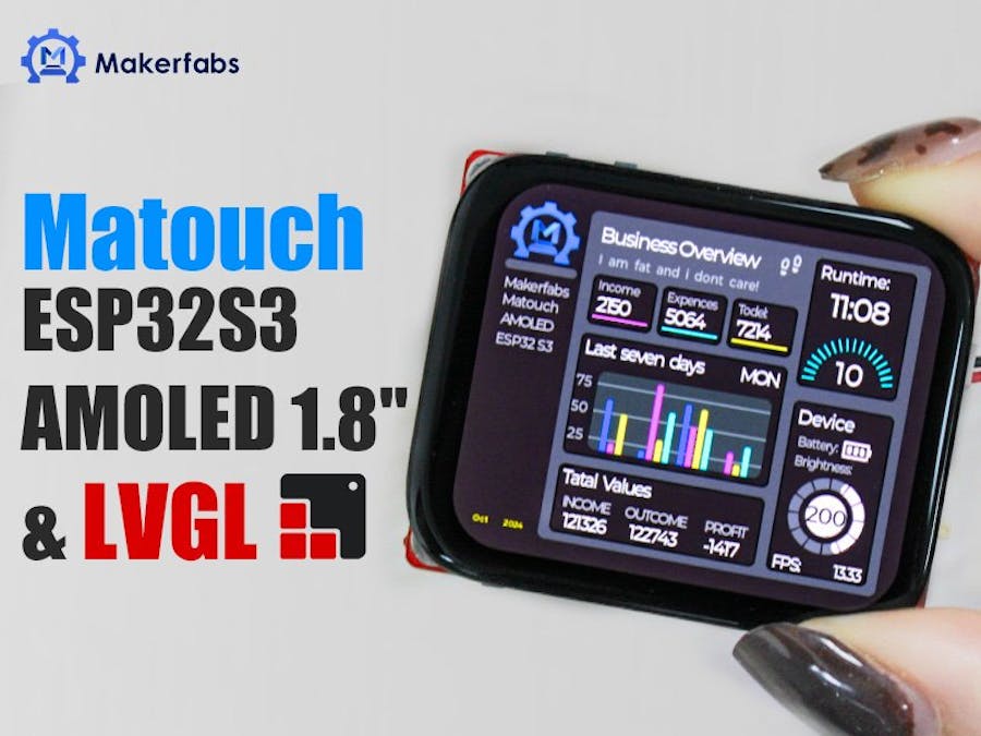 Matouch ESP32S3 AMOLED 1.8" & LVGL
