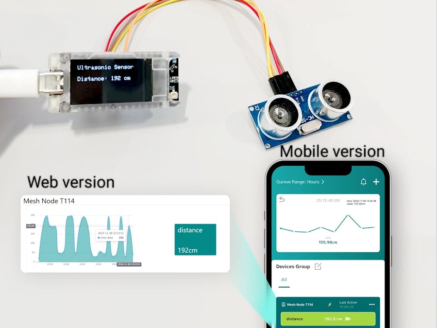 Ultrasonic Sensor Distance Measurement with LoRaWAN