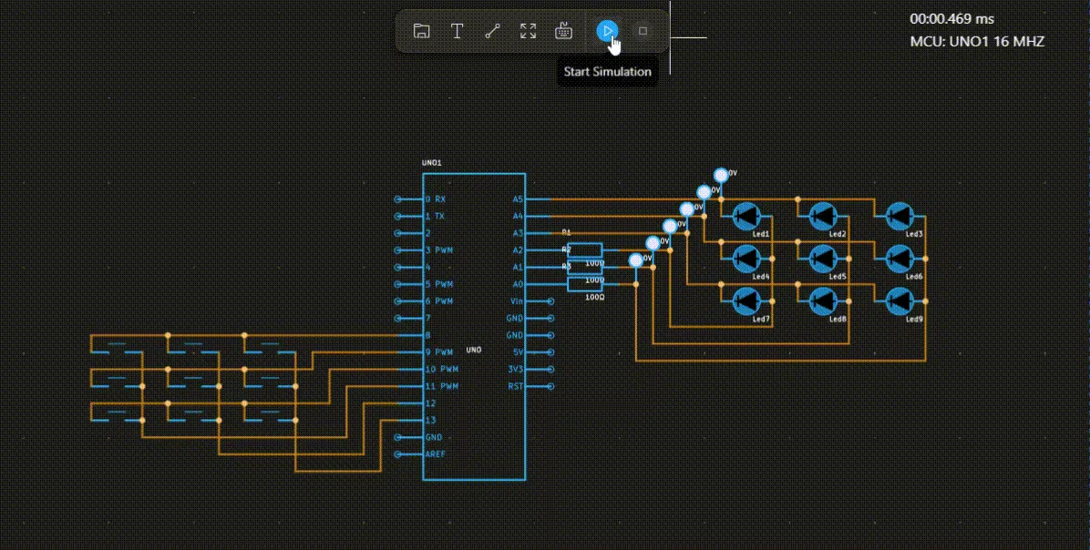 Key-Controlled 3x3 LED Matrix Tutorial - Hackster.io