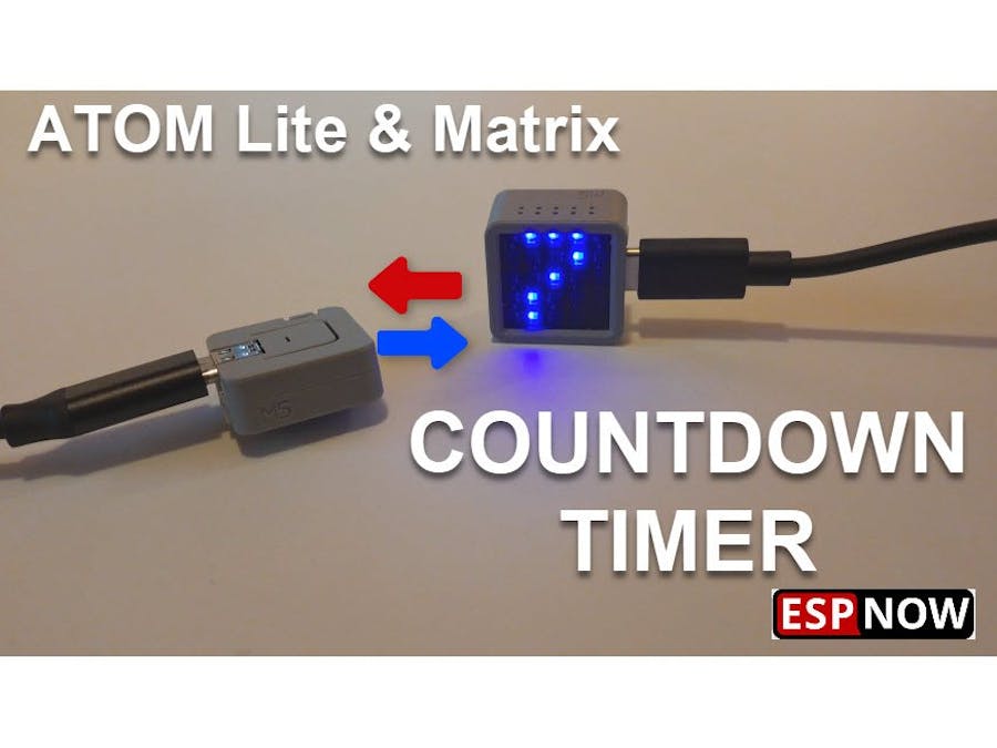 ESPNOW Countdown Timer ATOM Matrix & Lite ESP32 M5Stack