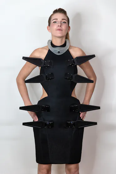 princess polly baby blue dress Avant-Garde Fashion Portrait with Dramatic Makeup… - Fashion