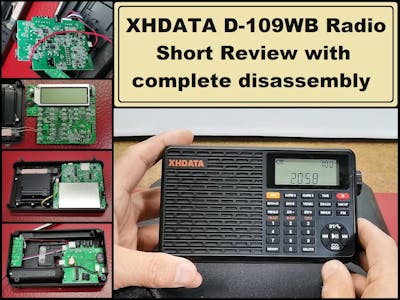 XHDATA D-109WB Radio Short Review with complete disassembly