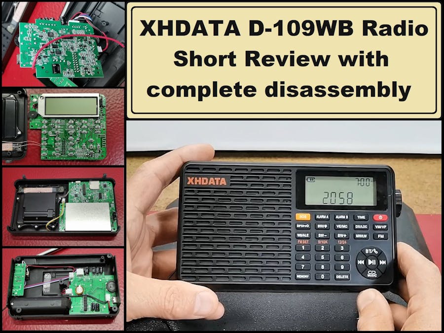 XHDATA D-109WB Radio Short Review with complete disassembly