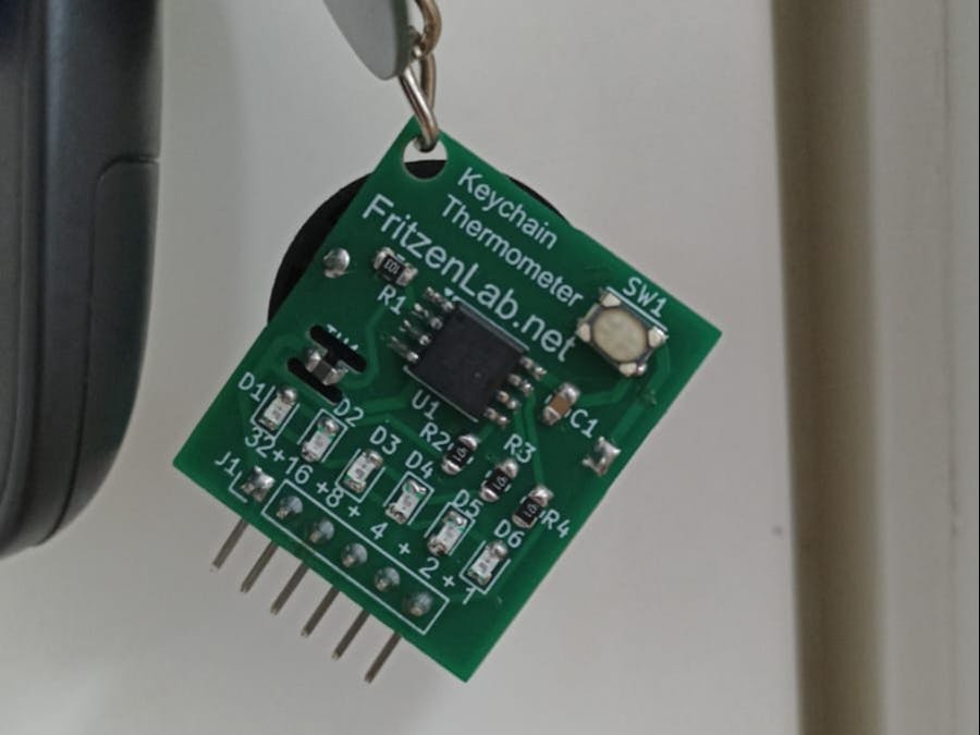 Keychain thermometer