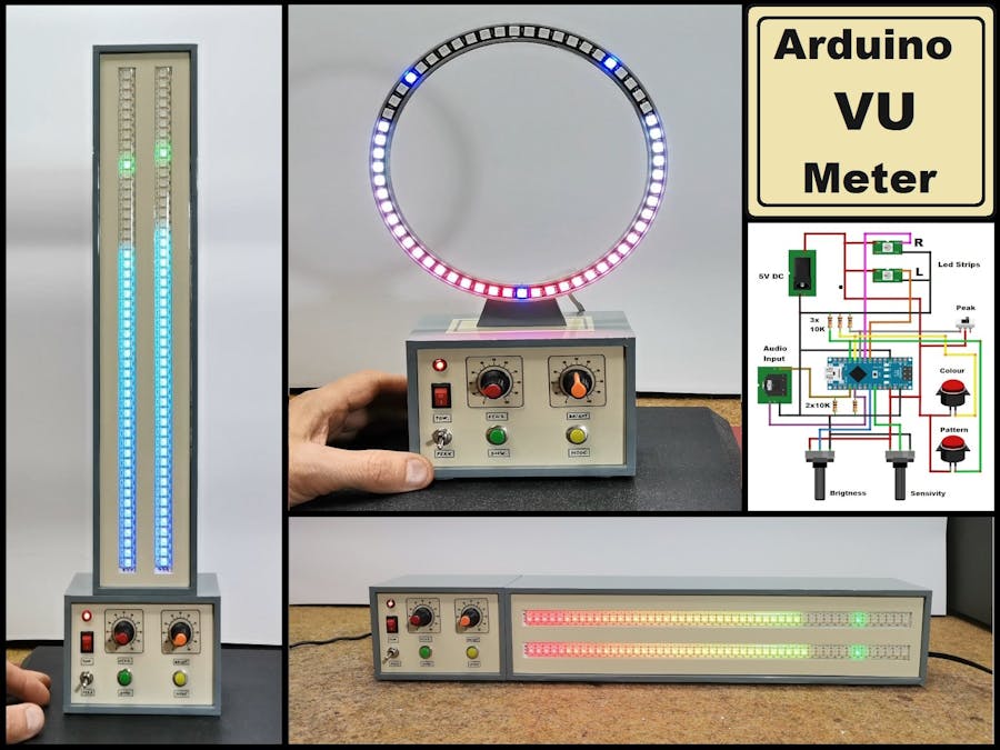 How to make simple Arduino RGB Led strip VU Meter