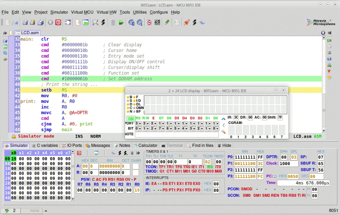 その他 Selent 8051 Assembly Code Demo for HD47780 LCD Display - Hackster.io