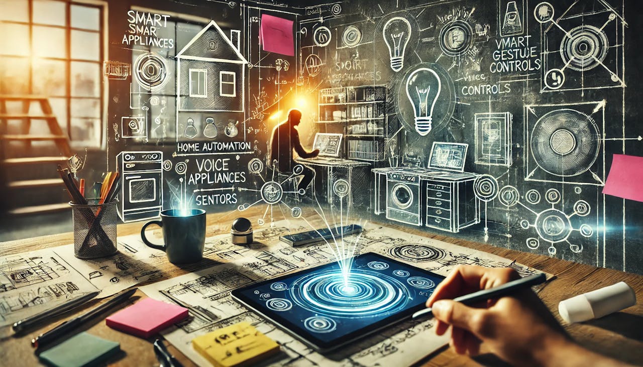 futuristic home automation concept