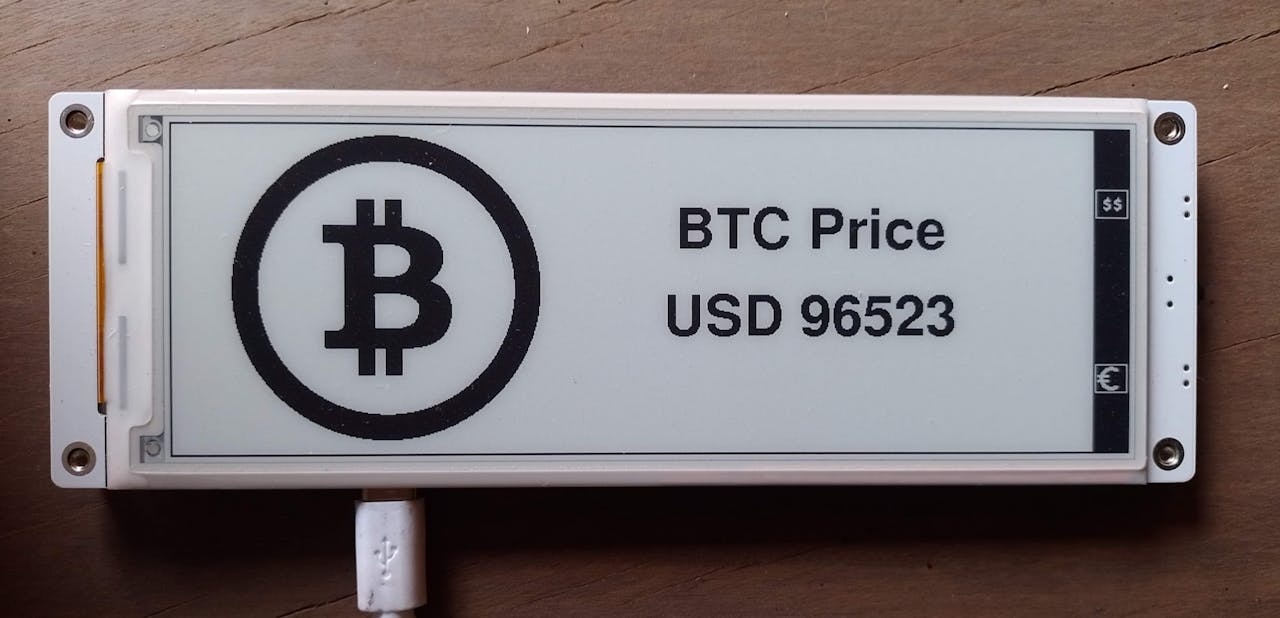 Bitcoin Monitor with CrowPanel 5.79″ and GxEPD2 - Hackster.io