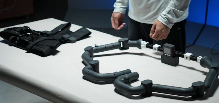 wearing an exoskeleton