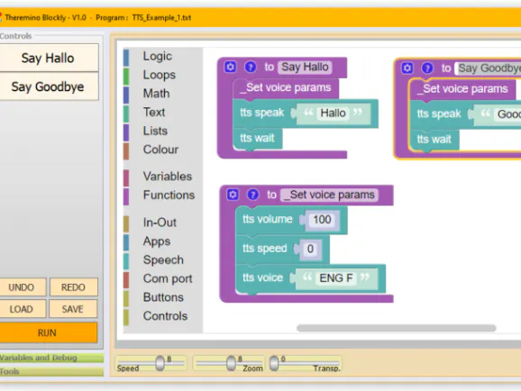 Theremino Blockly. Programming without having to study