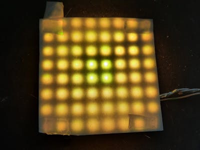 8x8 WS2812b animated sun effect
