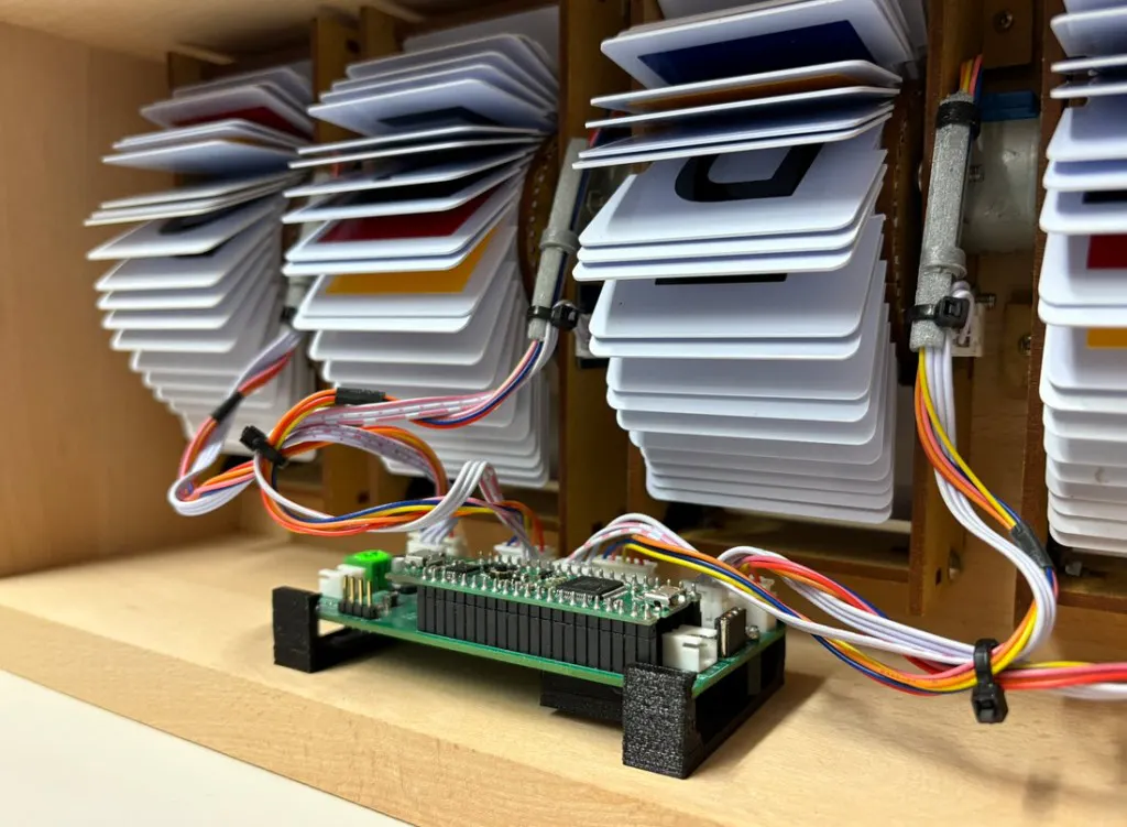 Erich Styger's DIY Split-Flap Clock Expresses Time with Vintage
