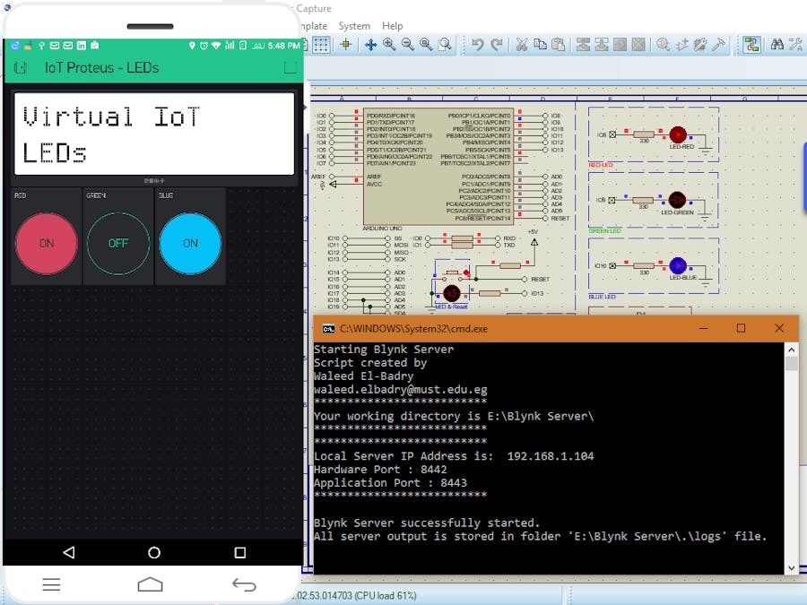 Control Simulated Arduino Circuit With Android Blynk App
