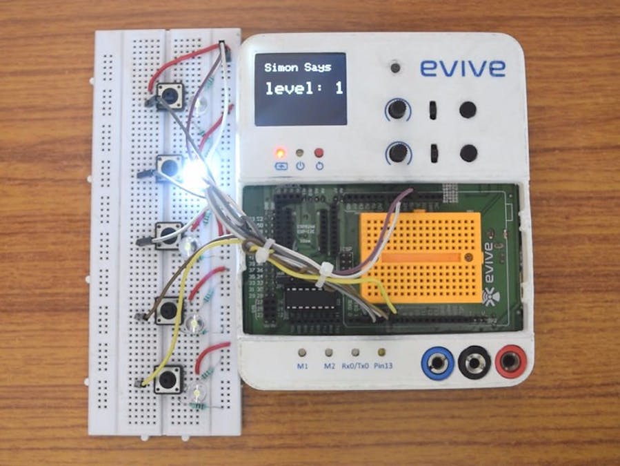 Simon Says Game Made Using evive