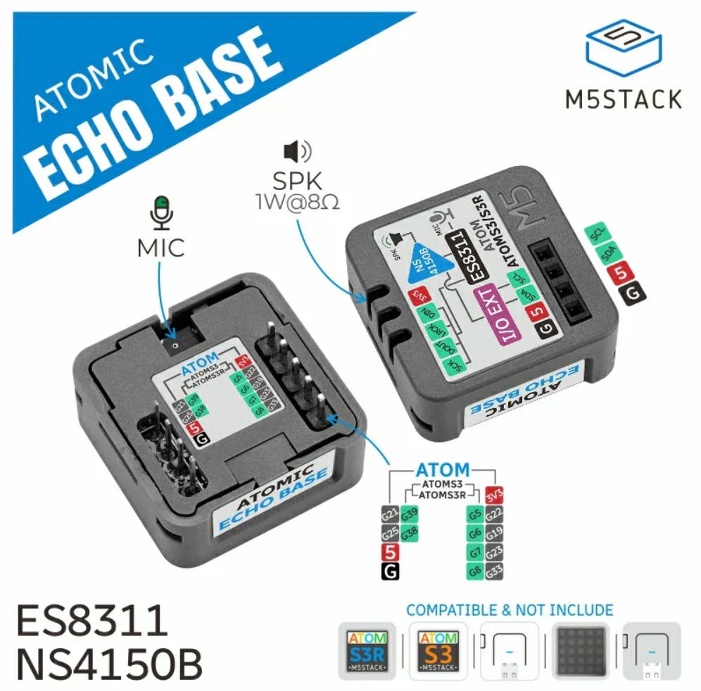 Atomic Echo Base with Microphone and Speaker