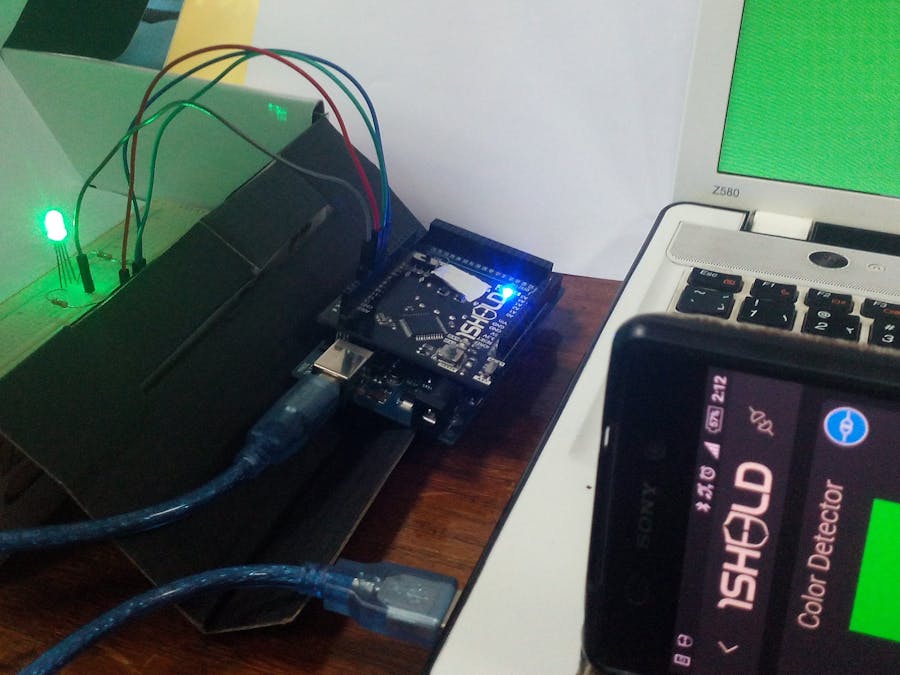 Contorlling an RGB LED With Color Detector Camera