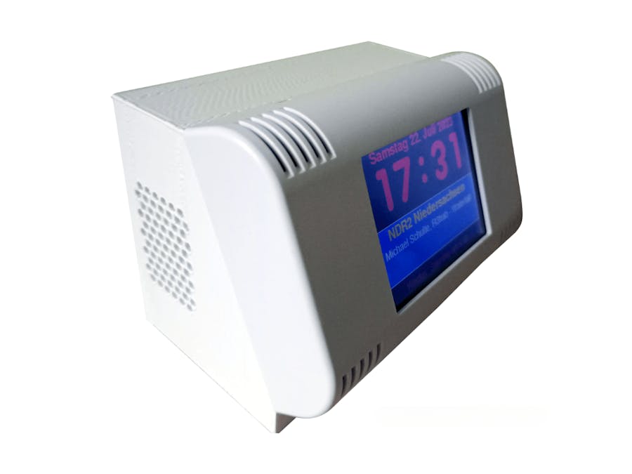Internet clock radio with touchscreen
