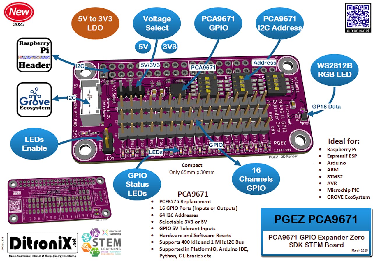PGEZ PCA9671 GPIO Expander Zero - Hackster.io