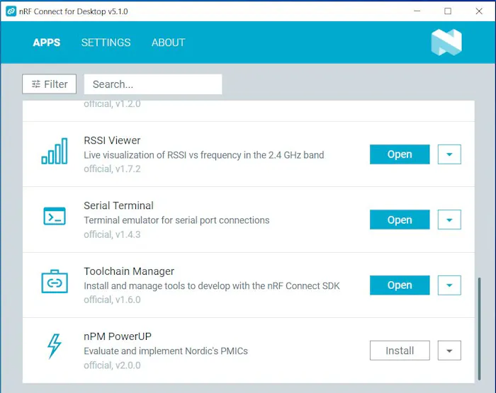 nRF Connect for Desktop