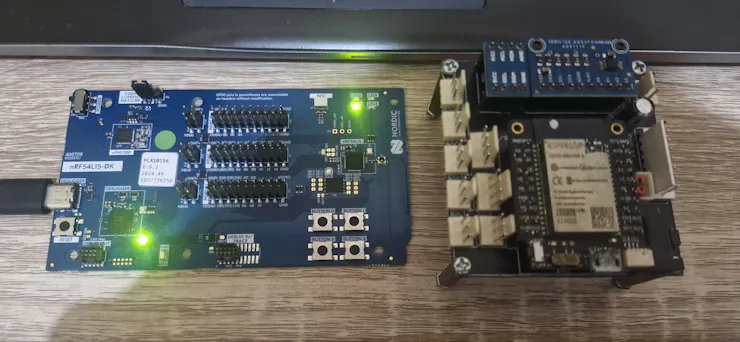 Trying to interface nRF54L14-Dk with ESP32