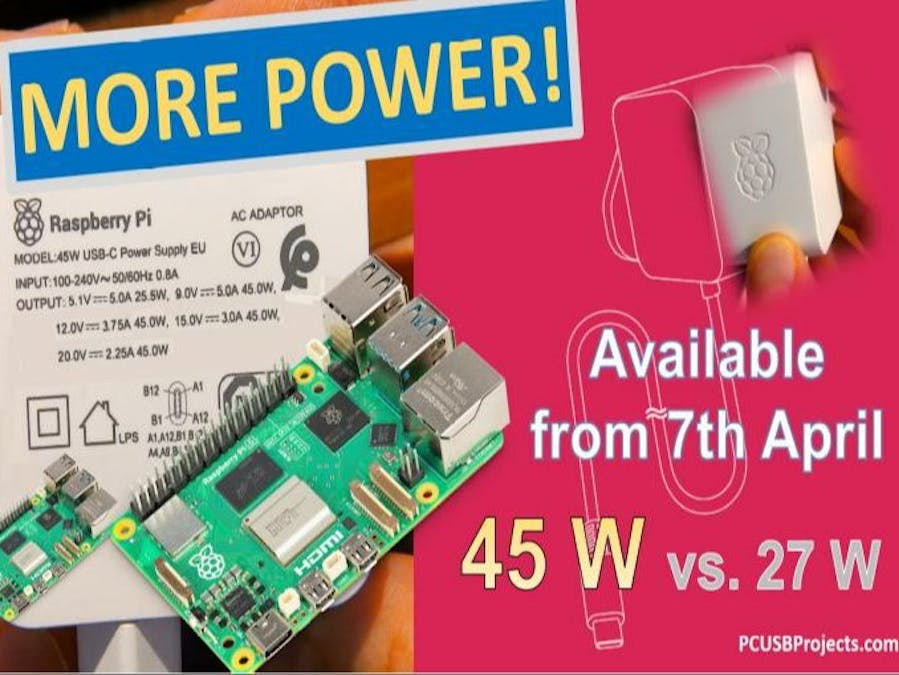 New Raspberry Pi Original 45 W Power Supply for advanced pro