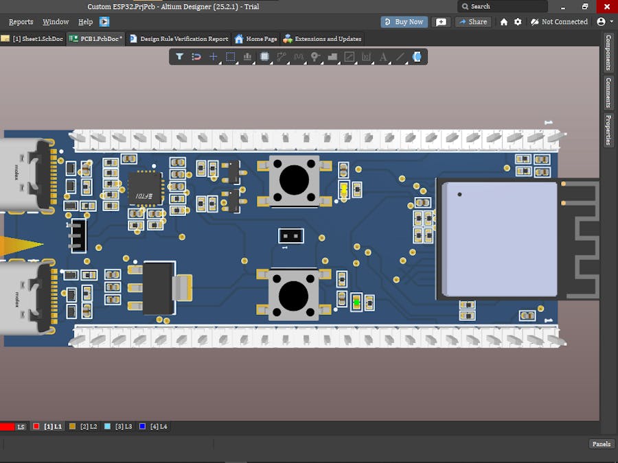Custom ESP32-S3 Development Board
