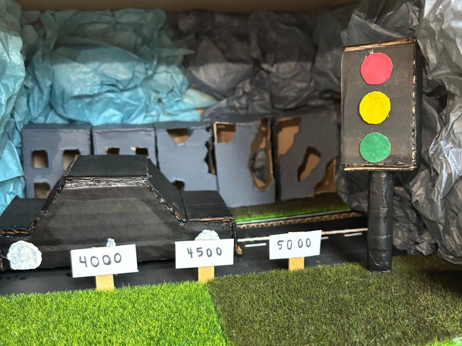 Car crash adjusting art project