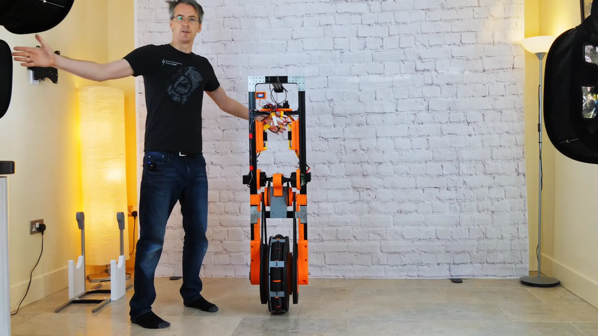 James Bruton Takes Another Stab at a One-Omni Wheel Self-Balancing