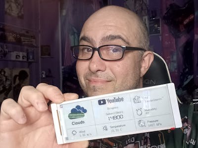 Meteo and Youtube Subs Counter with Elecrow e-Paper Display