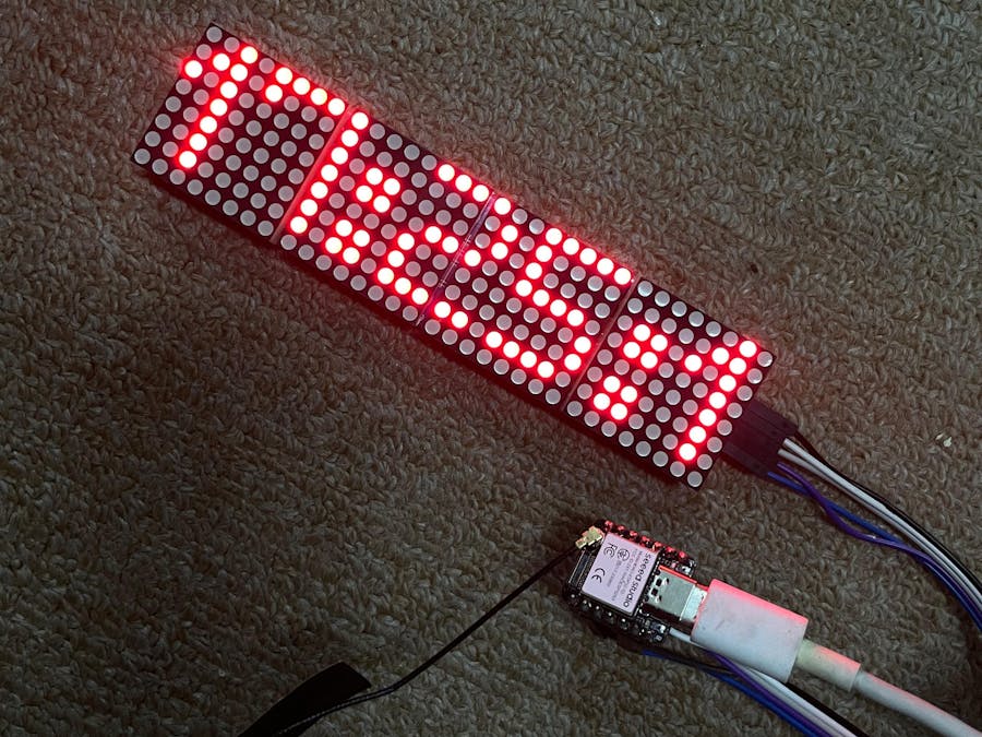 Running Text and Clock with XIAO ESP32S3 and