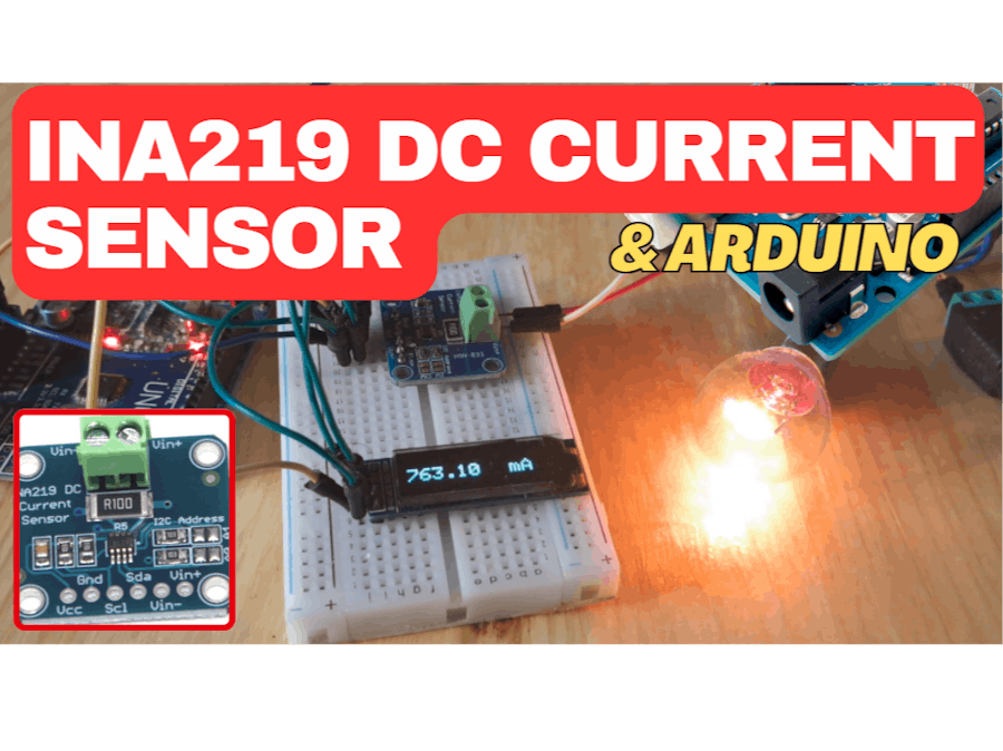 INA219 DC Current Sensor Using Visuino & Arduino
