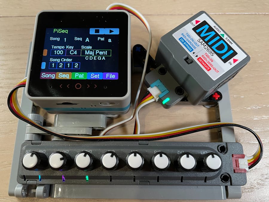PiSeq : M5Stack MIDI sequencer