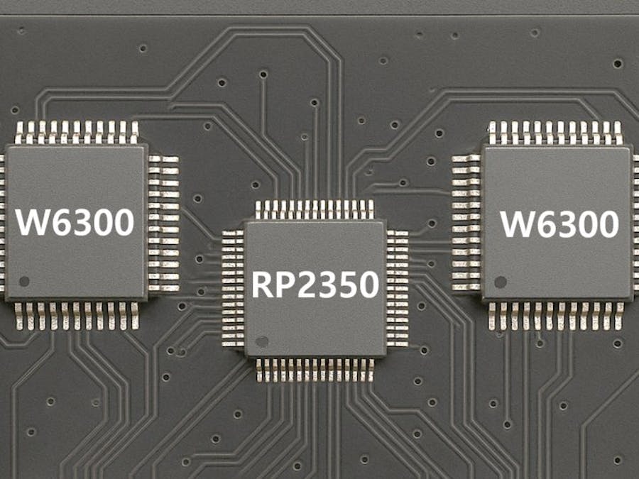 W6300-based 2-port Ethernet setup on the RP2350
