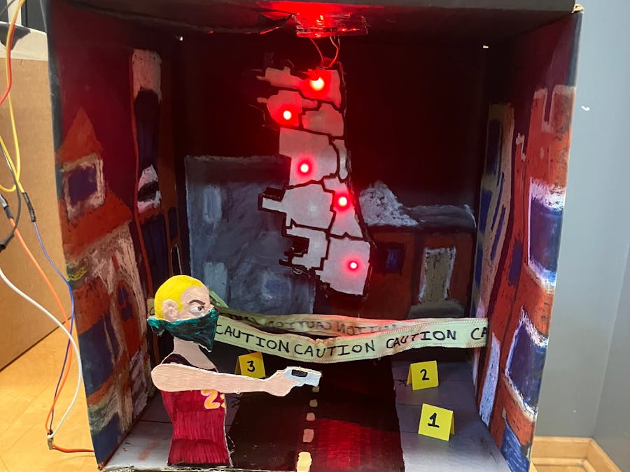 Chicago Gun Violence Electronic Sculpture