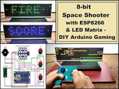 8-bit Space Shooter on ESP8266 & LED Matrix
