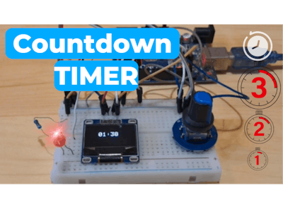 Arduino OLED Countdown Timer Using Visual Programming