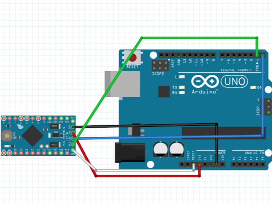 Program Arduino Pro Mini from Arduino Uno