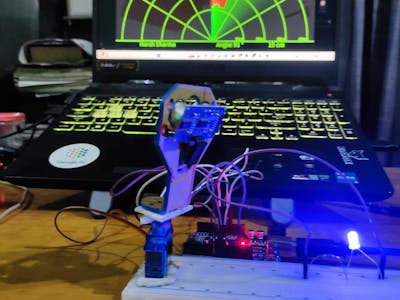 A Mini Ultrason Radar using ARDUINO UNO