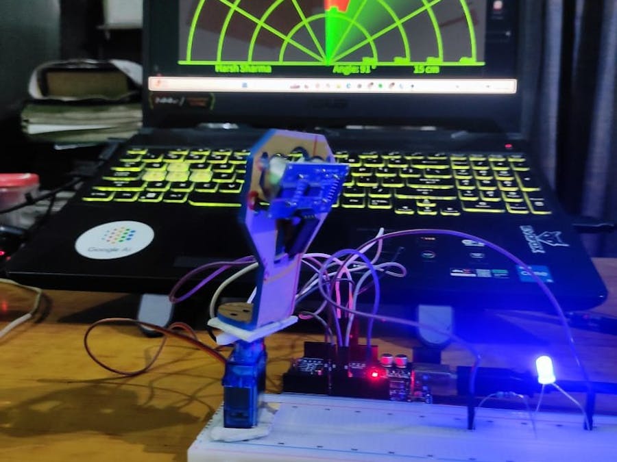 A Mini Ultrason Radar using ARDUINO UNO