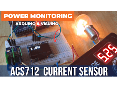 Arduino ACS712 Current Sensor Using Visual Programming